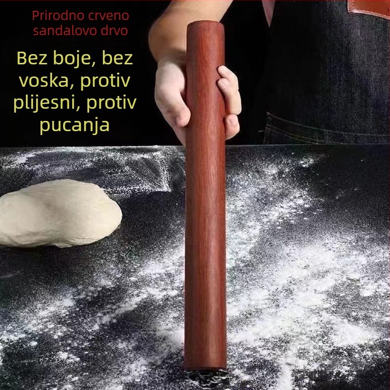 Valjak za tijesto od crvenog sandalovog drveta, čvrsto drvo, kućna upotreba