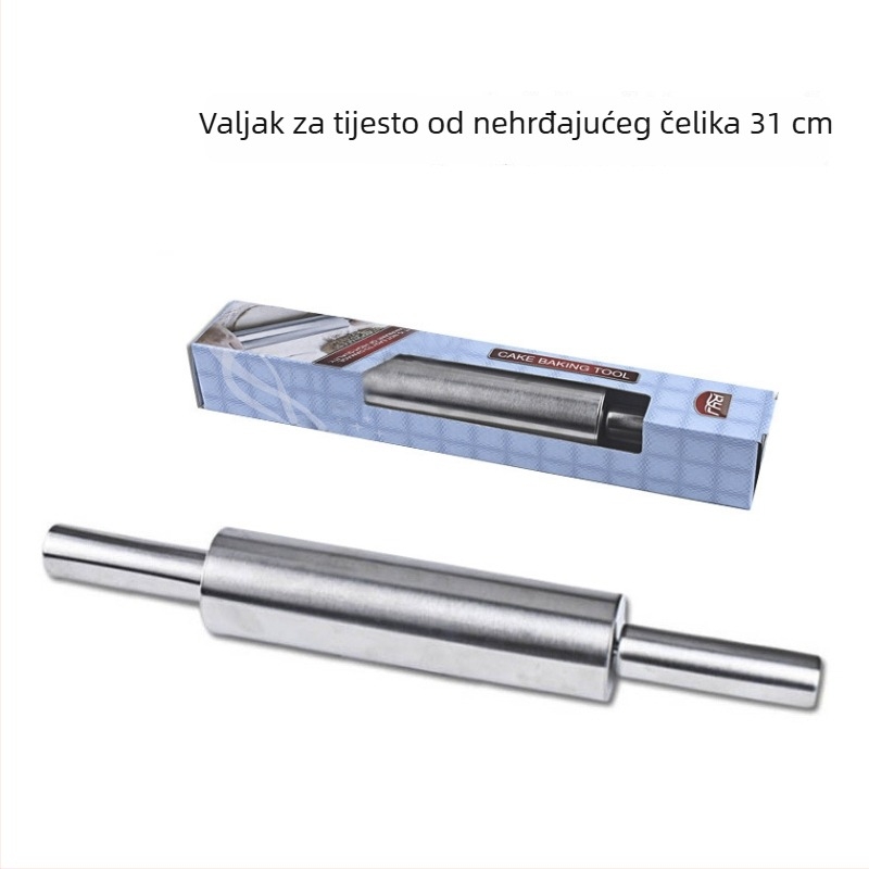 Nerđajući čelični valjak za tijesto za knedle, nelepljiv, moderan minimalistički dizajn