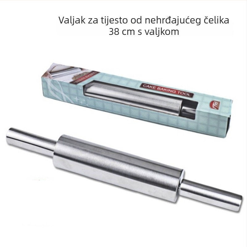 Nerđajući čelični valjak za tijesto za knedle, nelepljiv, moderan minimalistički dizajn