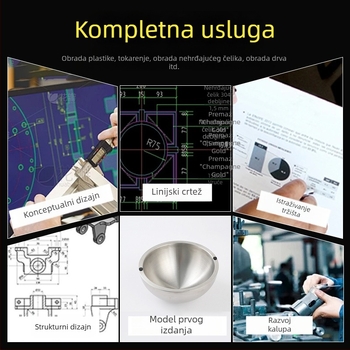 Prilagođene mehaničke hardverske dijelove od nehrđajućeg čelika, bakra, željeza i aluminija