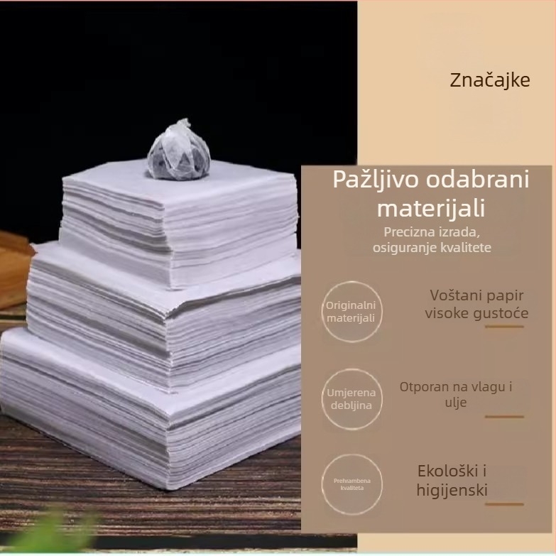 Vosk papir za tablete, dvostrani, papir za pakiranje crnih sezama tableta, poseban papir za tablete, premaz prehrambenim silikonom