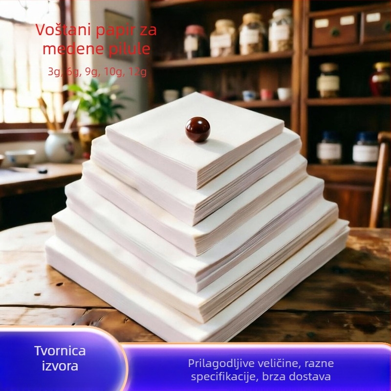 Vosk papir za tablete, dvostrani, papir za pakiranje crnih sezama tableta, poseban papir za tablete, premaz prehrambenim silikonom