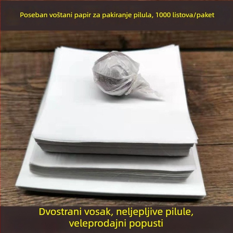 Vosk papir za tablete, dvostrani, papir za pakiranje crnih sezama tableta, poseban papir za tablete, premaz prehrambenim silikonom