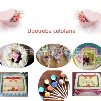 Jedlivi papir za glazuru i fondant, listovi šećera za digitalni ispis torti, lizalice i čokolada