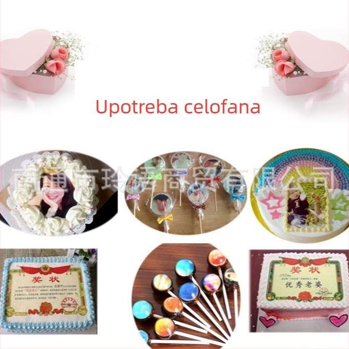 Jedlivi papir za glazuru i fondant, listovi šećera za digitalni ispis torti, lizalice i čokolada