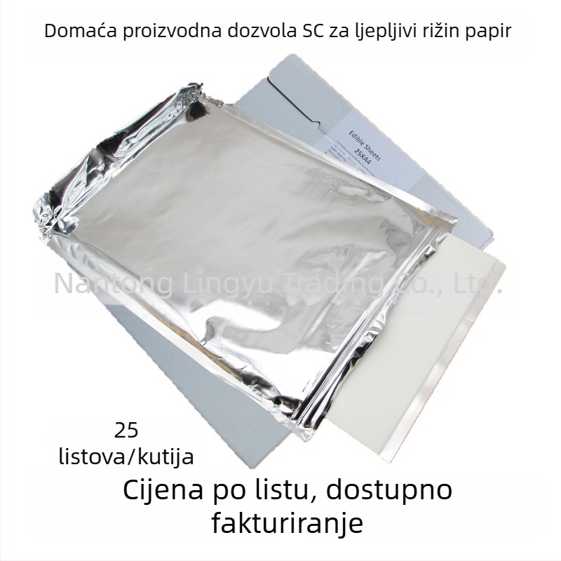 Jedlivi papir za glazuru i fondant, listovi šećera za digitalni ispis torti, lizalice i čokolada