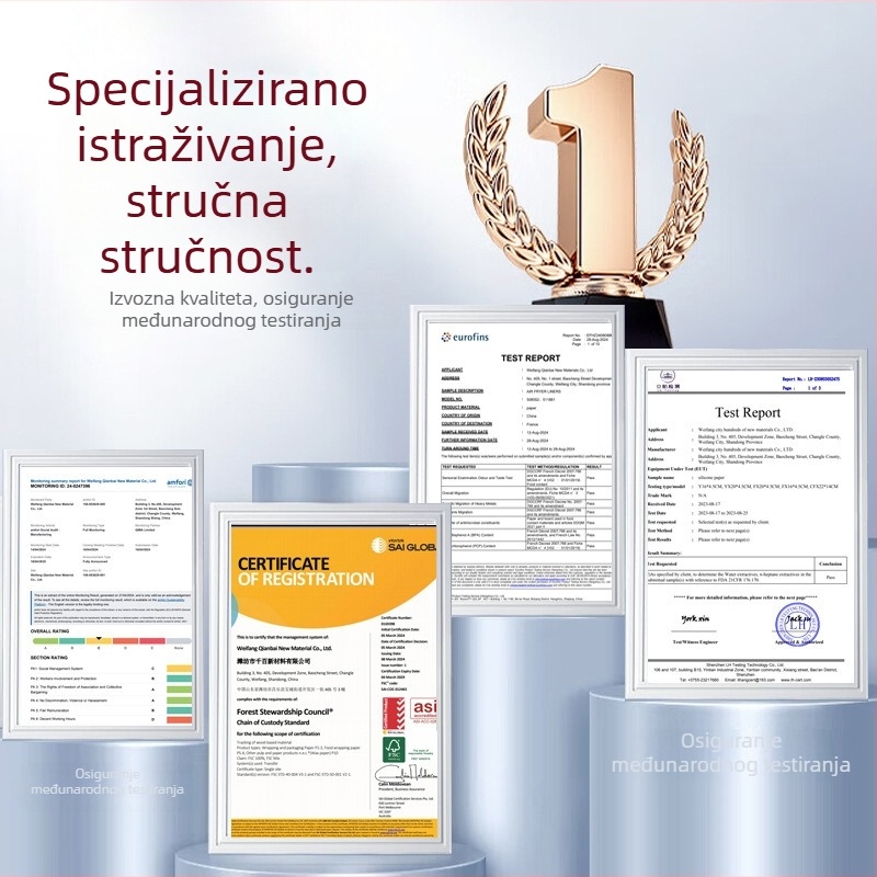 Kružni papir za pečenje od silikona, otporan na visoke temperature, za zrak-fryer, apsorbira masnoću