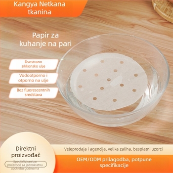 Par papir za paru bez ljepila, okrugli papir za kuhanje na paru, papir za pečenje za parne peciva