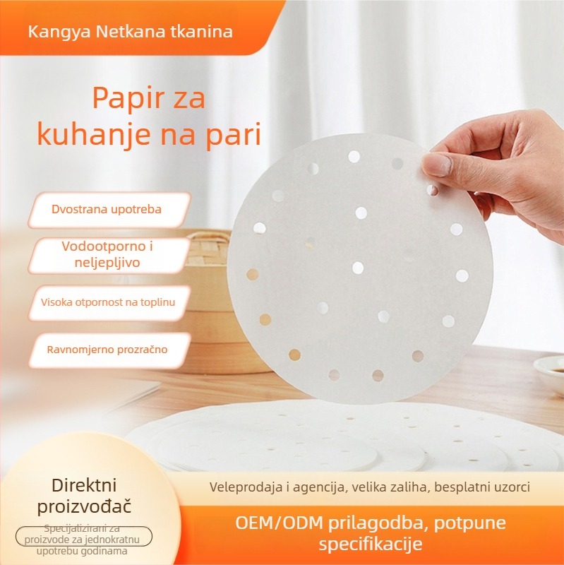 Par papir za paru bez ljepila, okrugli papir za kuhanje na paru, papir za pečenje za parne peciva