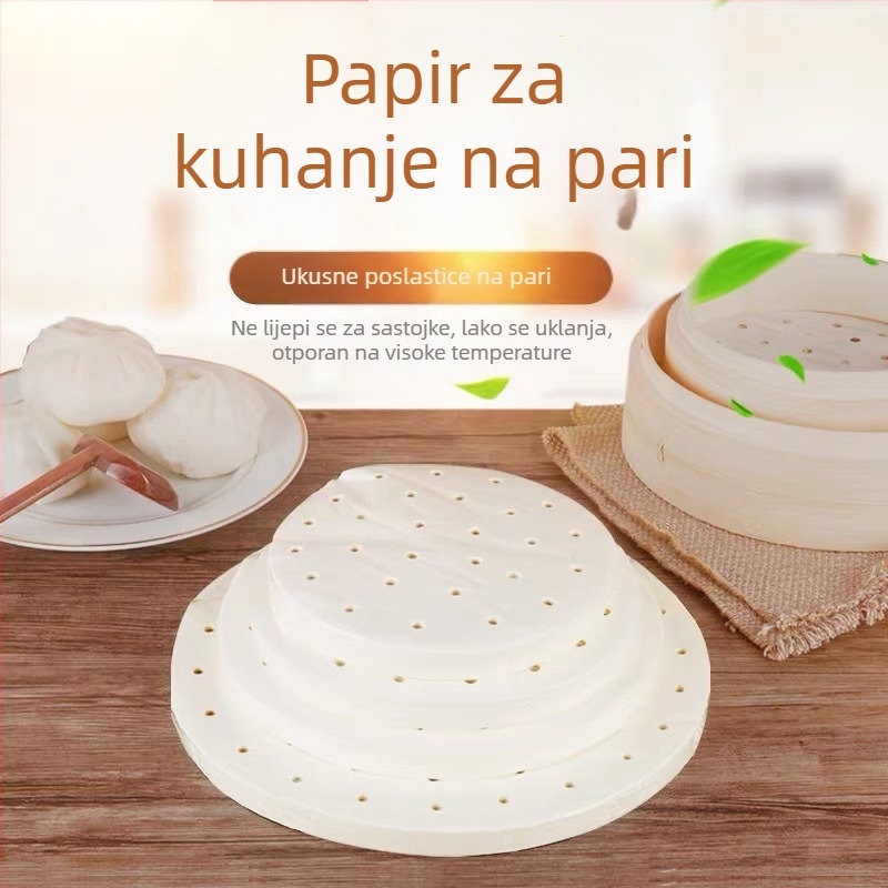 Ne lijepljivi papir za parenje i pečenje, masni papir za pečenje, donji papir za posude na paru, 100 listova