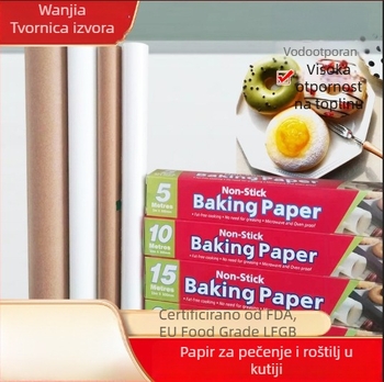 Jednokratni papir za upijanje masnoće za prženje i pečenje, dvostrano silikonski premaz, papir za pečenje, veličina 10 inča