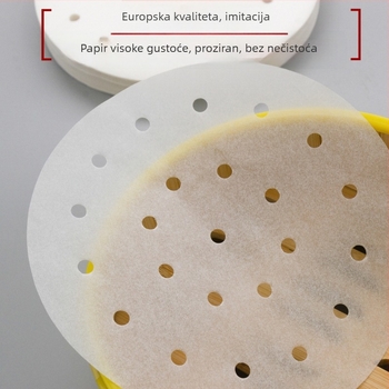 Jednokratni okrugli papir za parenje s premazom od silikonog ulja, neprianjajući, otporan na paru