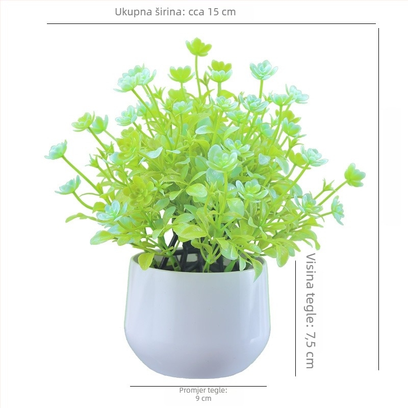 Umjetni mini bonsai s camelijom, za unutarnju stolnu dekoraciju