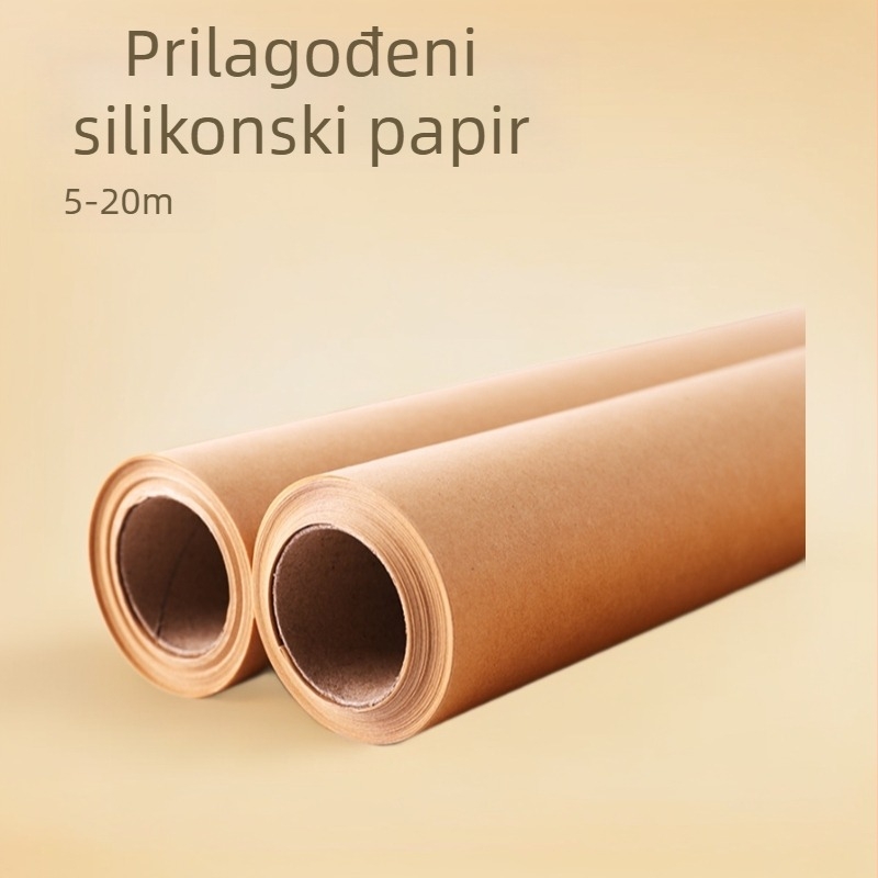 Dvostrani papir za pečenje s uljem od silikona, u kutiji 5–20 m, za pečenje, air fryer, roštilj i pećnica