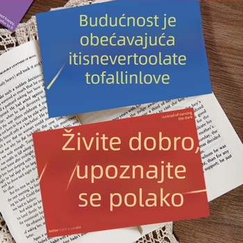 15 komada motivirajućih citata – tople poruke, razglednice za kućnu dekoraciju, samolijepljive DIY dekoracije za zid
