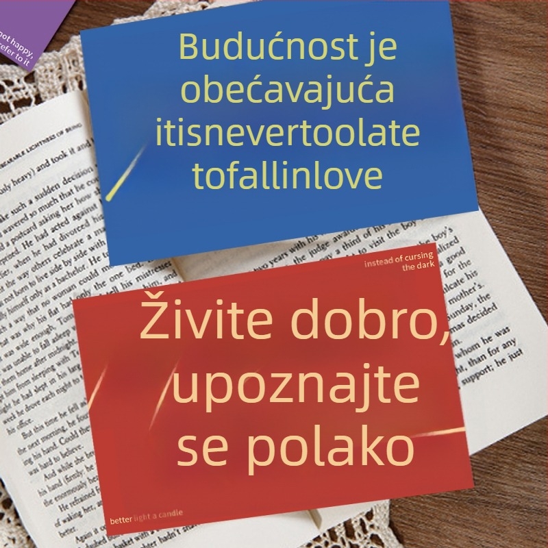 15 komada motivirajućih citata – tople poruke, razglednice za kućnu dekoraciju, samolijepljive DIY dekoracije za zid