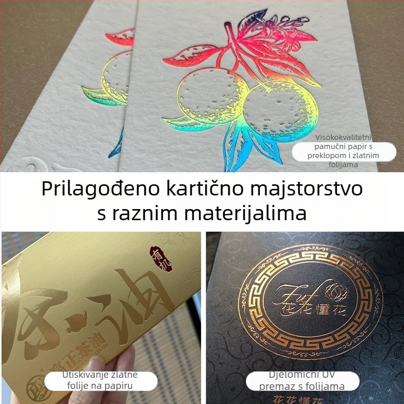 Prilagođene luksuzne sklopne kartice: rođendanske čestitke i čestitke za diplomu, tiskane u premium izdanju