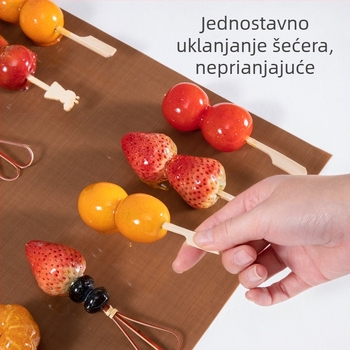 Neprianjajuća podloga za pečenje, glatka, otporna na visoke temperature, za rolne s biskvitom, višekratna upotreba