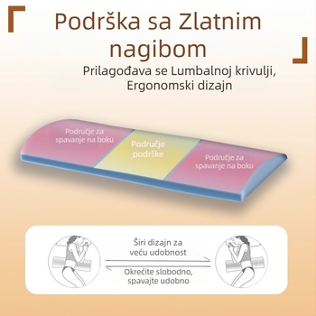 Lumbalna jastučnica za spavanje, ergonomska podrška donjem dijelu leđa