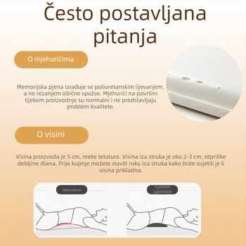 Lumbalna jastučnica za spavanje, ergonomska podrška donjem dijelu leđa