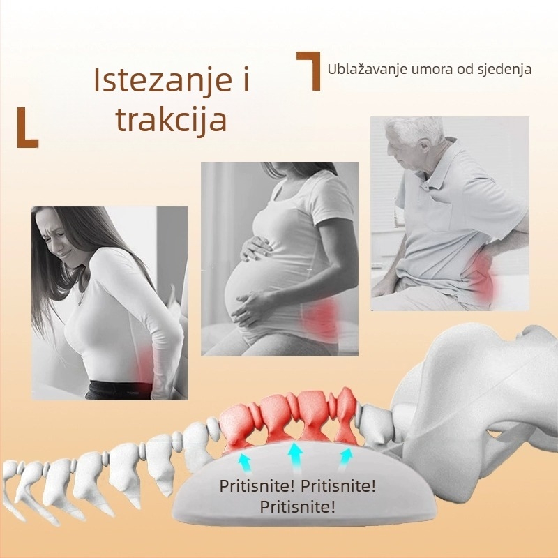 Lumbalna jastučnica za spavanje, ergonomska podrška donjem dijelu leđa