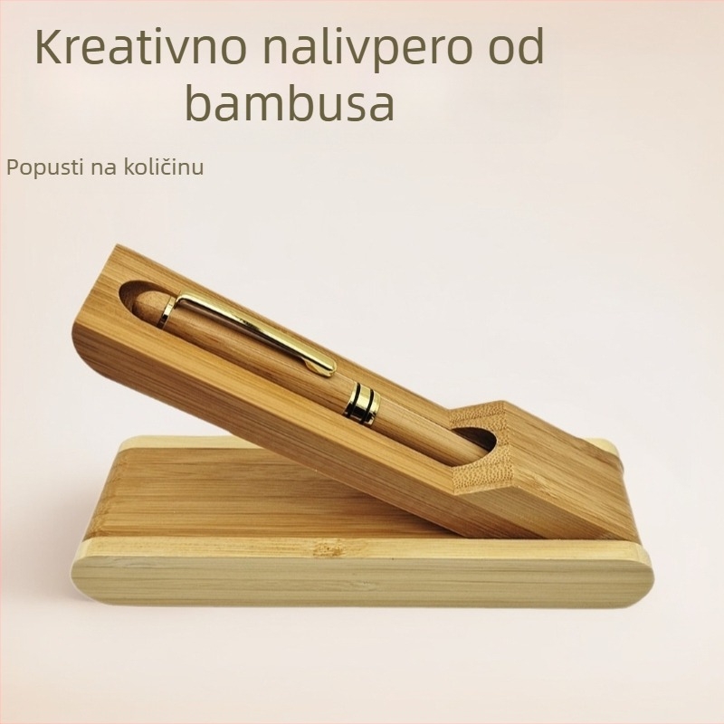 Set bambusovih fontana pera s graviranjem, poklon za rođendan učiteljima i razrednim kolegama