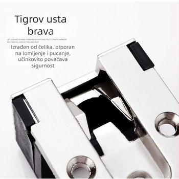 Skriveni sigurnosni lanac za vrata – protiv krađe, za hotele i kućnu upotrebu, moderni minimalistički dizajn, cinkova legura, elektroplatirani završni sloj