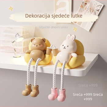 Slatka figura od smole za stolni dekor u uredu i na polici