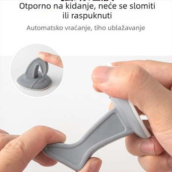 Silikonska vješalica za vrata i jastučić za ručku, amortizacijska podloga, bez bušenja, tih za kupaonicu