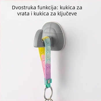 Silikonska vješalica za vrata i jastučić za ručku, amortizacijska podloga, bez bušenja, tih za kupaonicu
