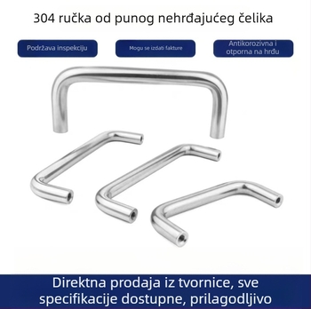 304 nehrđajući čelik, U-oblik ručka za vrata od čeličnog okruglog cijevi sa unutarnjim navojem, prilagodljiva debljina, industrijskog stila