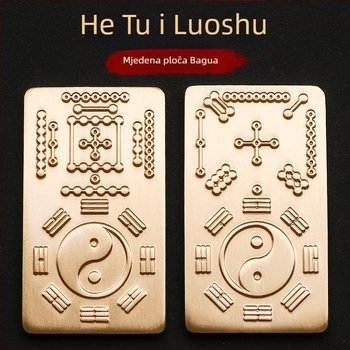 Latunski privjesak s Tai Chi i Bagua dijagramima za osobnu zaštitu
