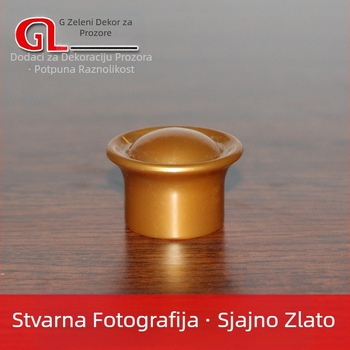 Dekorativna završna kapica za rimski štap zavjese, mali čep, šestolistni nosač, materijal od smole