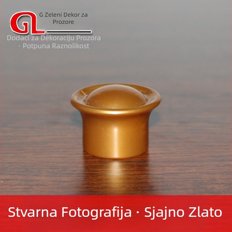 Dekorativna završna kapica za rimski štap zavjese, mali čep, šestolistni nosač, materijal od smole