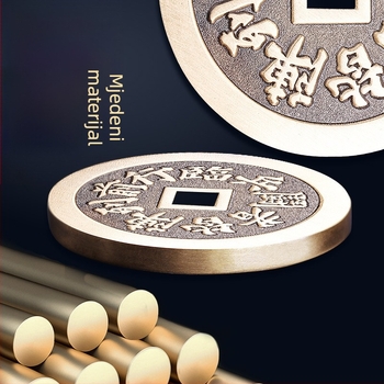 Taoistički bakreni amulet s devet znakova mantre za mir i zaštitu