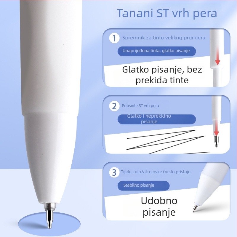 Crno korekcijsko pero 0,5 mm s ST glavom – za učenike i nastavnike