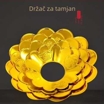 Kadidilna posuda s držačem i hvatačem pepela, težak legirani poklopac, ručna izrada