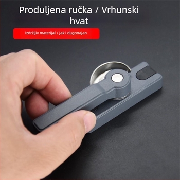 Dvostrana polumjesecna brava za klizne prozore, aluminijska legura, kvadratna ručka