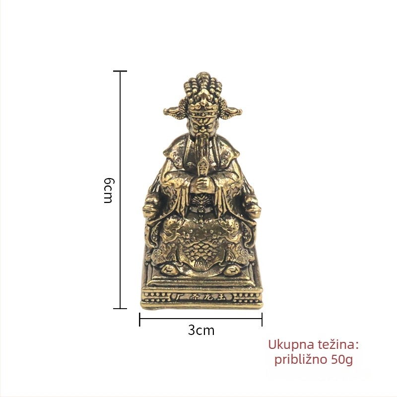 Mosazna statue Pet kraljeva zmajeva, bog bogatstva i Budda, dekor dnevnog boravka