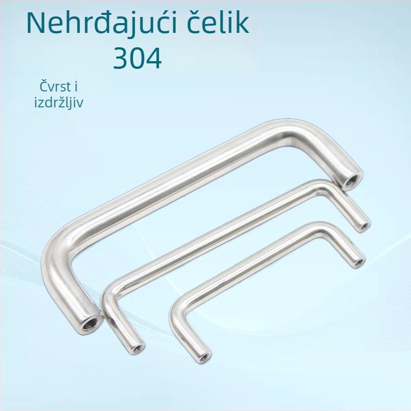 Nehrđajuća čelična U-oblik ručka za vrata, čvrsta, za garderobe, ormariće i ladice – industrijsko zavarivanje 304