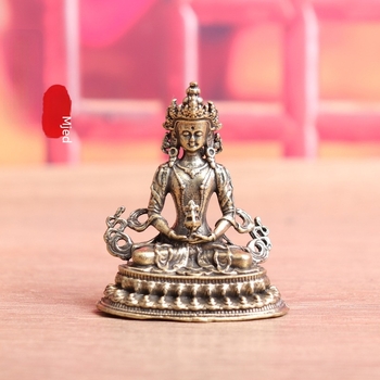 Tibetanski Buda za dugovječnost, mosazna stolna statua Bodhisattva – vjerska dekoracija
