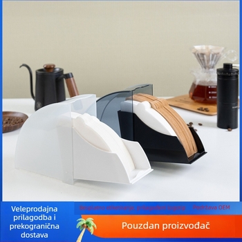 Akrilni držač papirnih filtera za kavu V60 s poklopcem