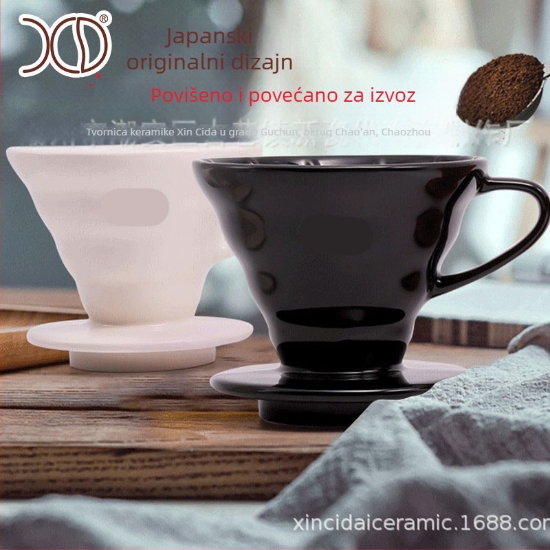 V60 keramički dripper za kavu s jednim otvorom