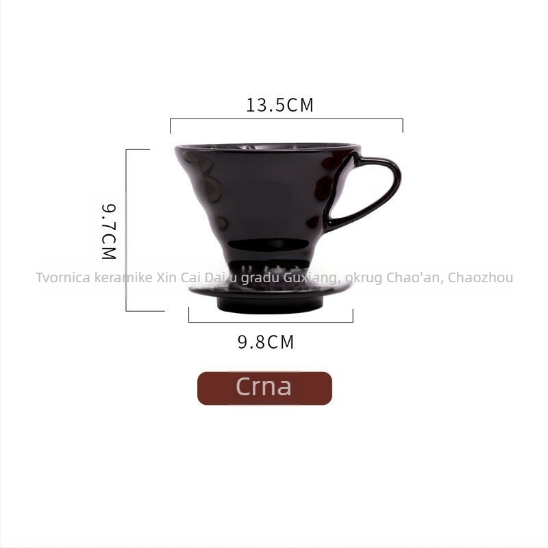 V60 keramički dripper za kavu s jednim otvorom
