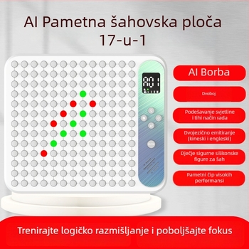 AI-pokretna 17-in-1 višenamjenska elektronička ploča za šah Gomoku, Go i Tic-Tac-Toe – edukativna igračka za djecu
