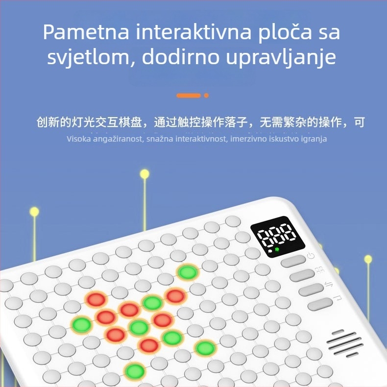 AI-pokretna 17-in-1 višenamjenska elektronička ploča za šah Gomoku, Go i Tic-Tac-Toe – edukativna igračka za djecu