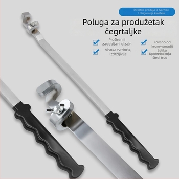Industrijska produžna šipka za održavanje guma s ojačanim štapom i produžetkom ključa