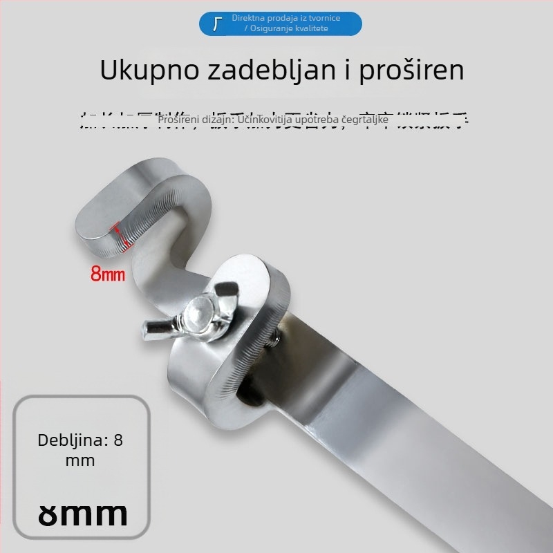 Industrijska produžna šipka za održavanje guma s ojačanim štapom i produžetkom ključa