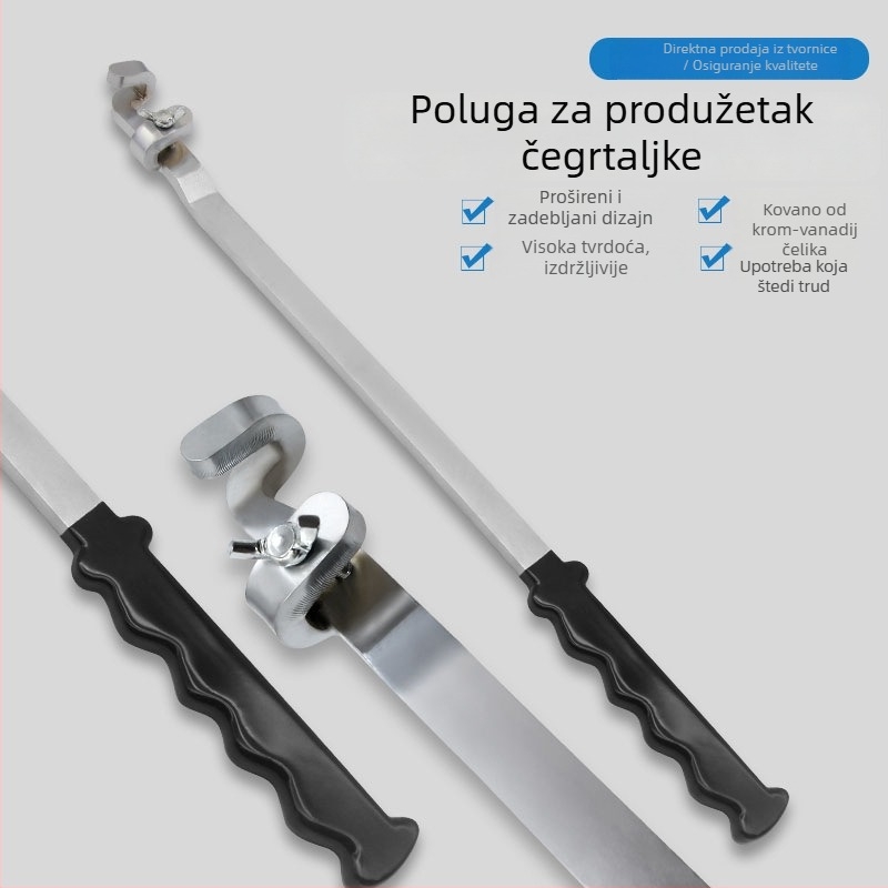 Industrijska produžna šipka za održavanje guma s ojačanim štapom i produžetkom ključa