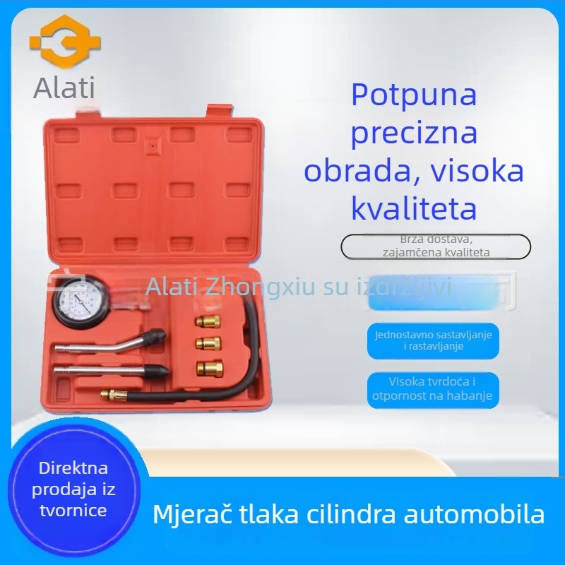 Manometar tlaka cilindra i tlaka injekcije goriva, alat za motor, auto održavanje, raspon 0–300 psi